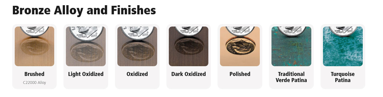 Bronze Alloy and Finishes